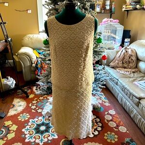 Beaded silk and wool vintage skirt and tank set